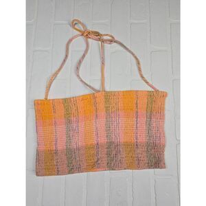 Universal Thread Ruched Halter Style Cropped Top  Large